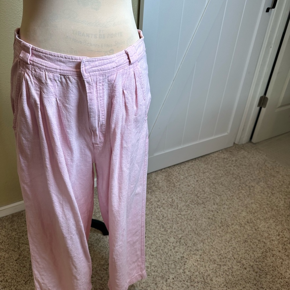 Free People Pink Wide Leg Pants